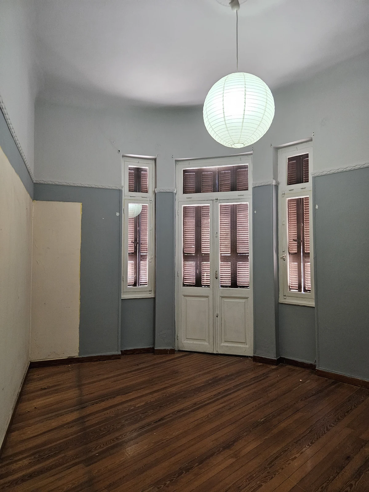 Second floor, current condition — bay-window room