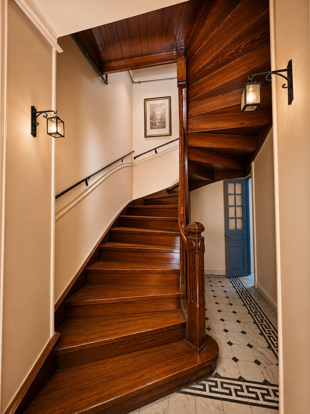 Restored timber staircase — illustrative ai renovation concept
